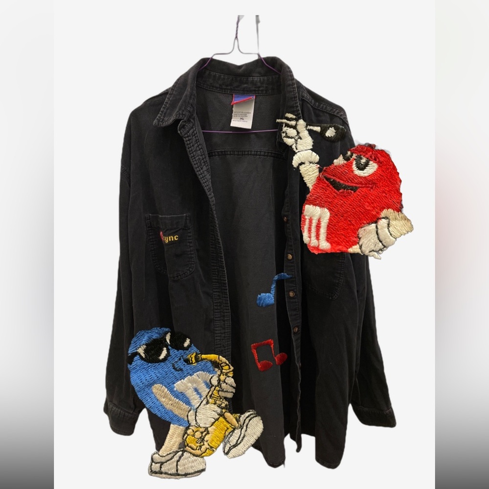 Vintage Black Corduroy M&Ms Shirt